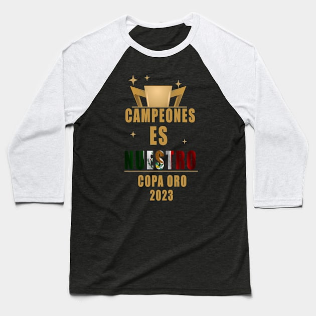 Playera mexico campeon copa oro 2023 Baseball T-Shirt by soccer t-shirts